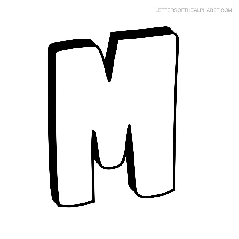 Letter M Outline | Free download on ClipArtMag