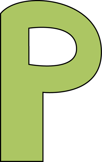 347x550 Green Letter P Clip Art