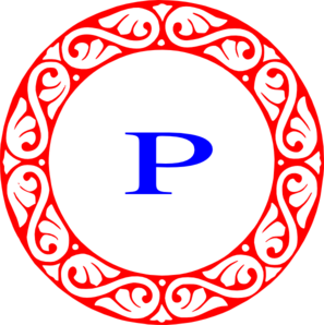 297x298 Letter P Monogram Clip Art