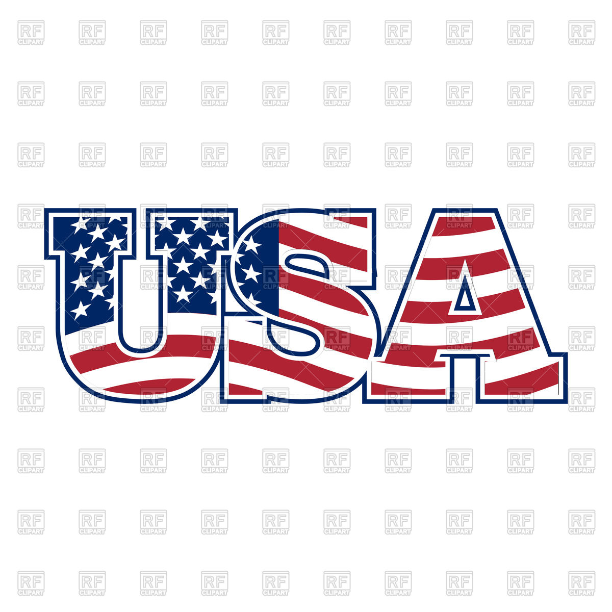 1200x1200 Usa Letters Royalty Free Vector Clip Art Image
