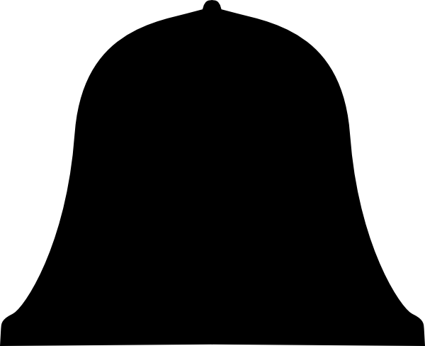 600x488 Bell Clipart Silhouette