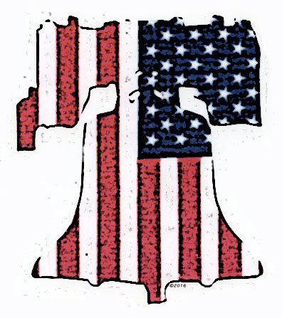 396x447 American Flag And The Liberty Bell Graphics Christian Clip Art