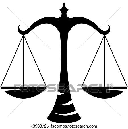 450x453 Clipart Of Black Zodiacs Libra K3933725