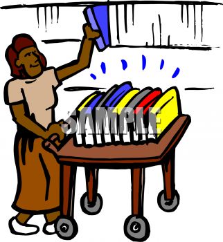322x350 Royalty Free Clipart Image African American Librarian