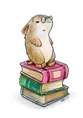 354x500 Librarian Hamster By Ursulav