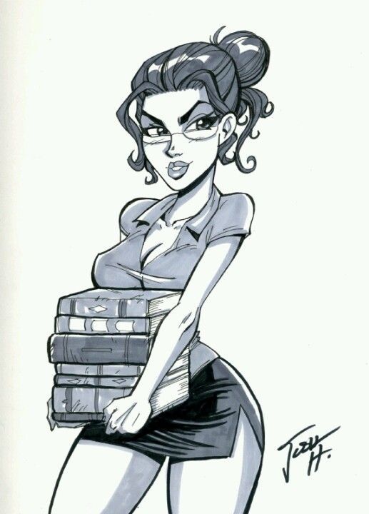 517x720 Sexy Librarian Cartoon Library Goodness Sexy