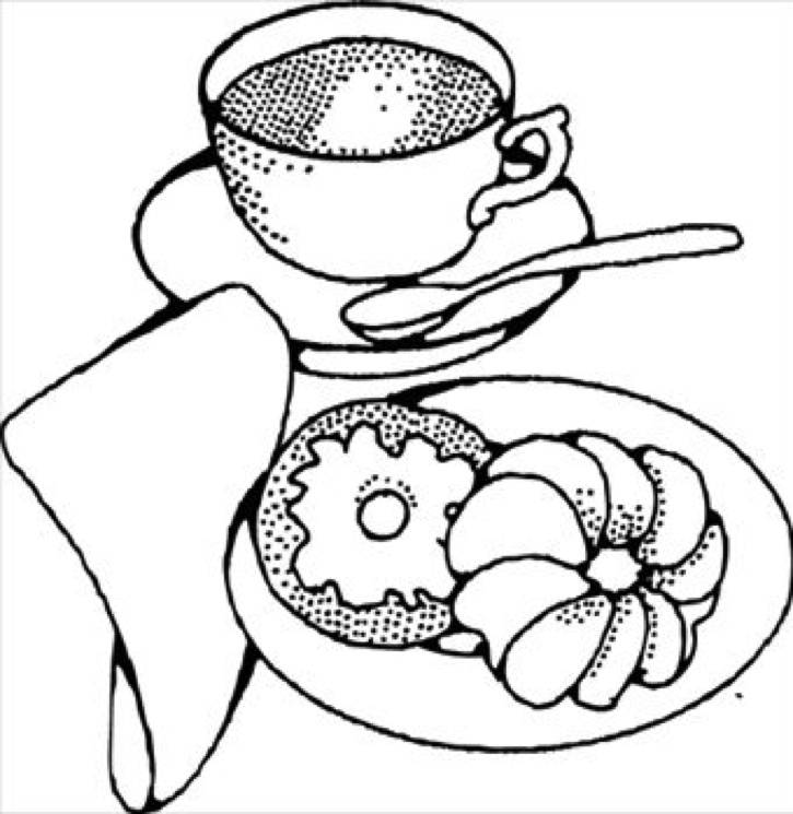 725x745 Bagel Clipart Black And White