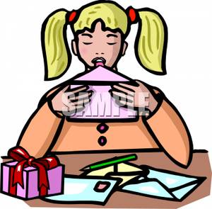300x295 Girl Licking An Envelope