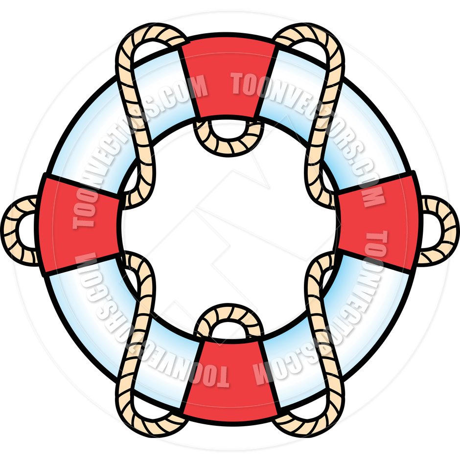 940x940 Cartoon Life Preserver Vector Illustration By Clip Art Guy Toon