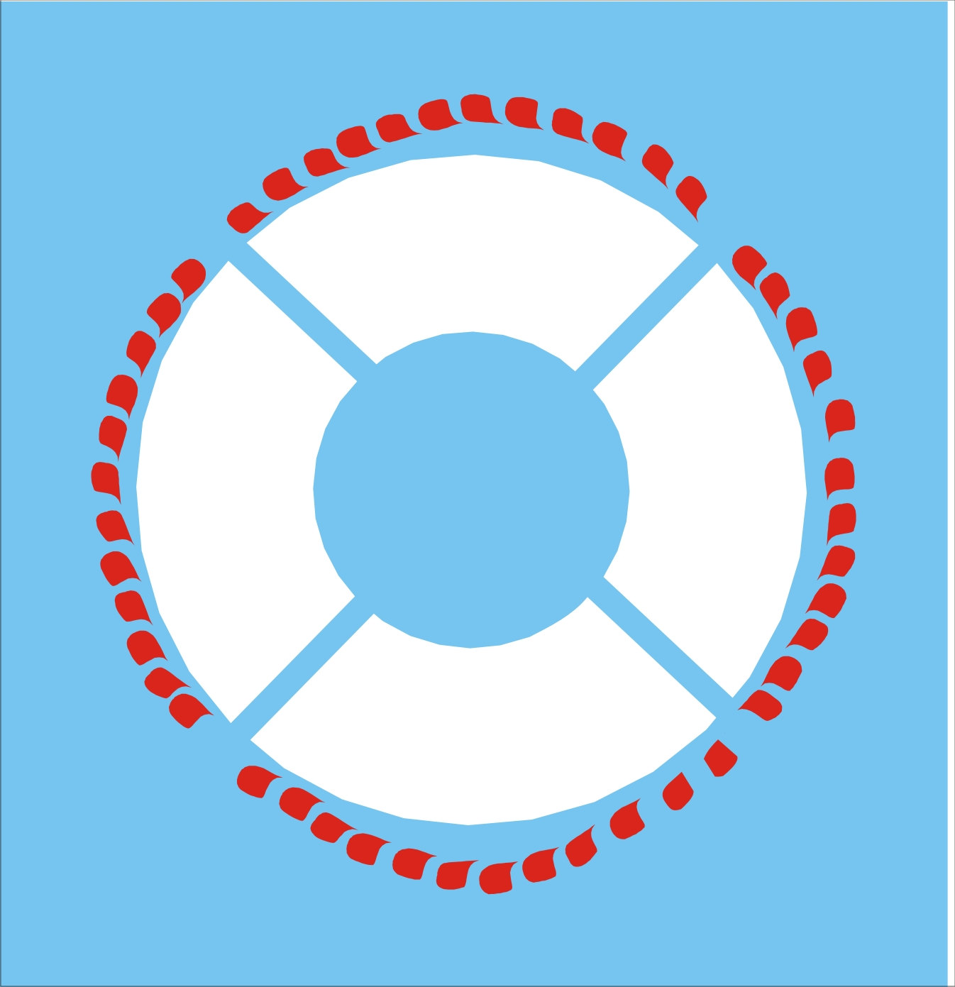 1346x1391 Life Preserver Reusable Stencil 7 Sizes Available