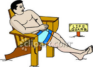 300x216 Clipart Picture Of A Lifeguard Sitting In His Chair