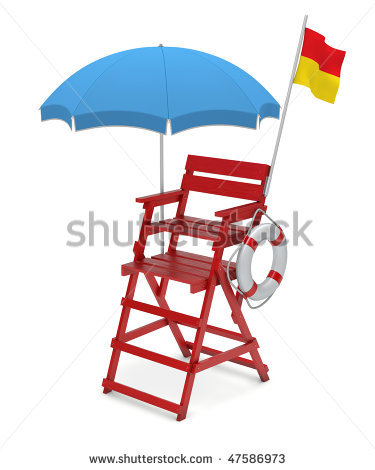 375x470 Lifeguard Chair Clipart