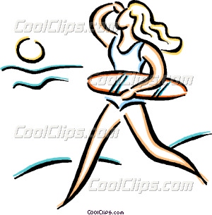 300x305 Female Lifeguard Vector Clip Art