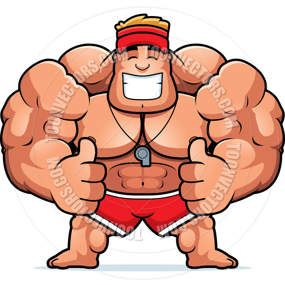 940x940 Cartoon Lifeguard Thumbs Up By Cory Thoman Toon Vectors Eps