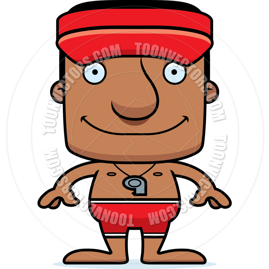 940x940 Cartoon Smiling Lifeguard Man By Cory Thoman Toon Vectors Eps