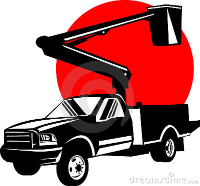 400x373 Bucket Truck Clipart