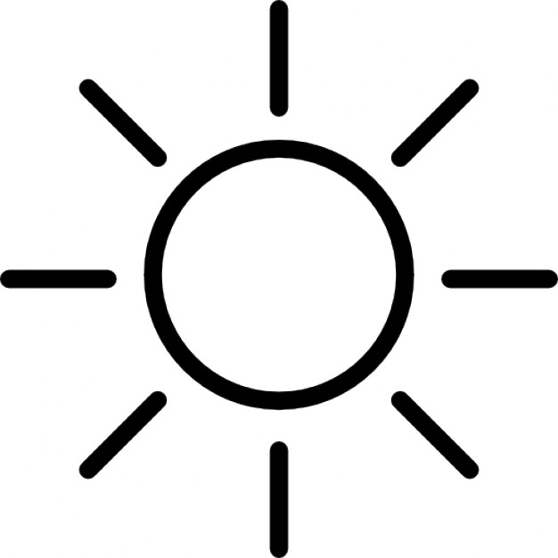 626x626 Light Beam, Sun Outline Icons Free Download