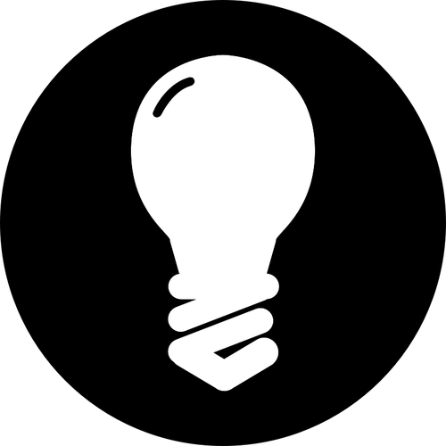 500x500 Traditional Light Bulb Icon In Black Circle Vector Image Public
