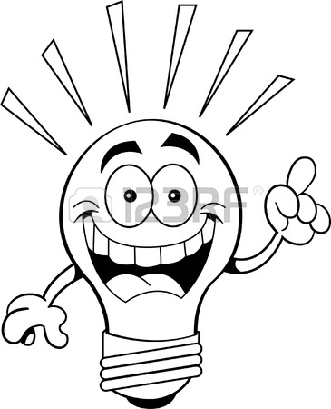 365x450 Cartoon Illustration Of A Light Bulb With An Idea Royalty Free