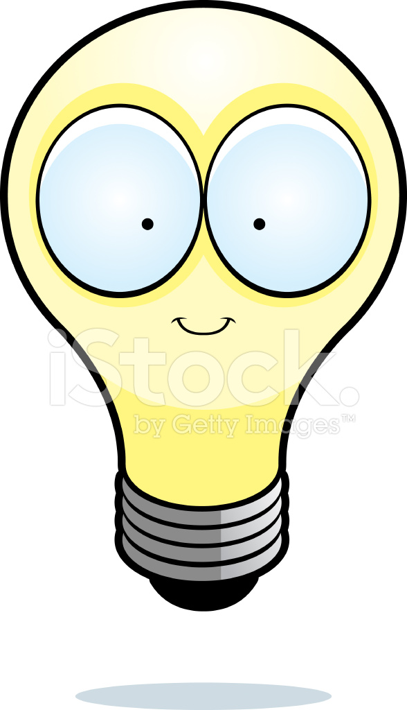 588x1024 Cartoon Light Bulb Stock Vector