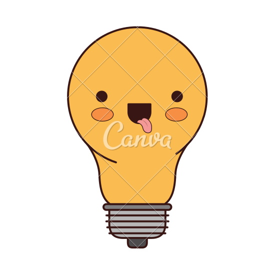 550x550 Light Bulb Cartoon Icon