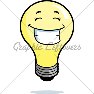 325x325 Cartoon Light Bulb Gl Stock Images