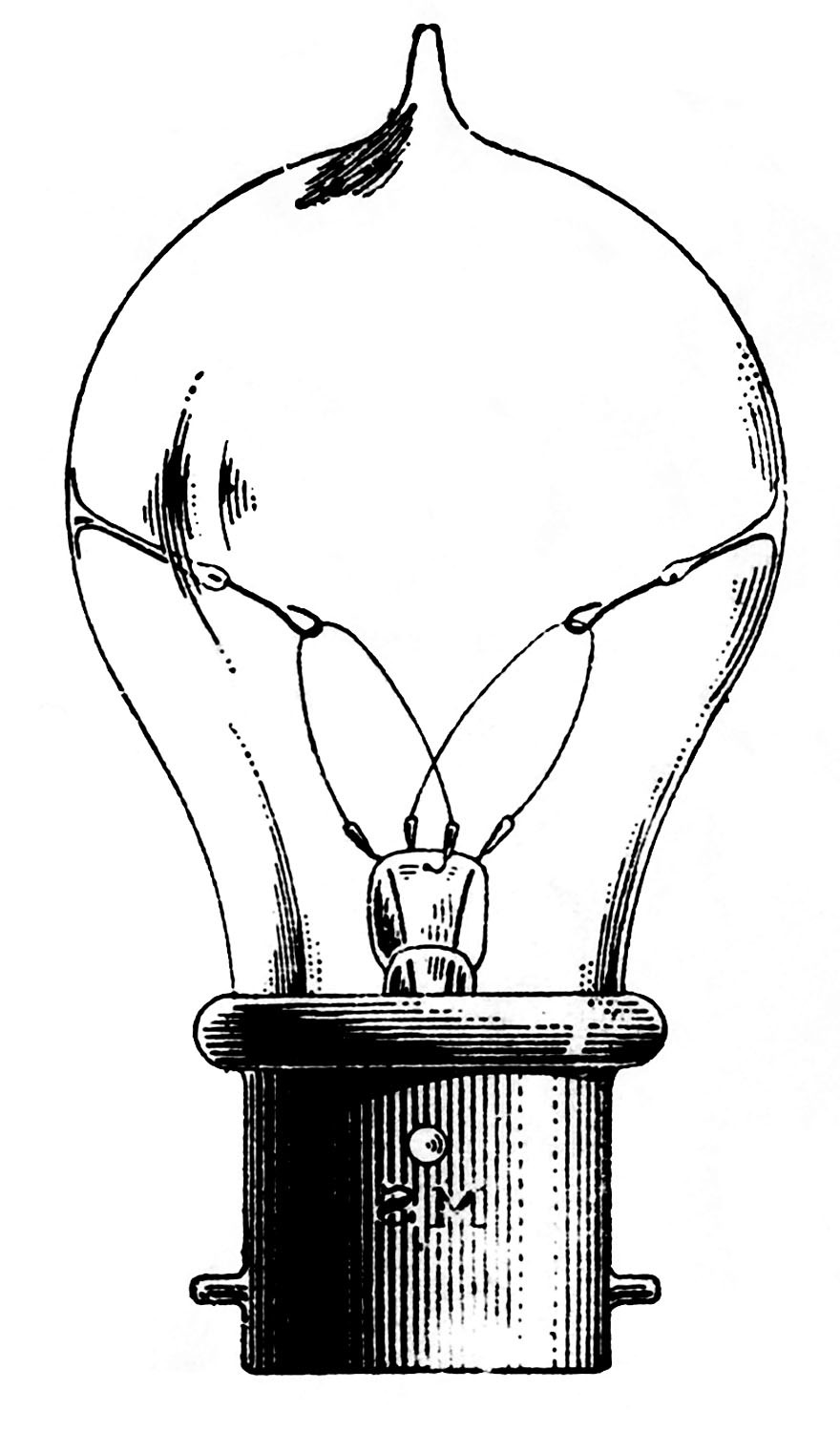880x1500 Light Bulb Clipart Old Fashioned