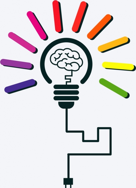 435x600 Creative Idea Concept Brain Light Bulb Sketch Design Free Vector