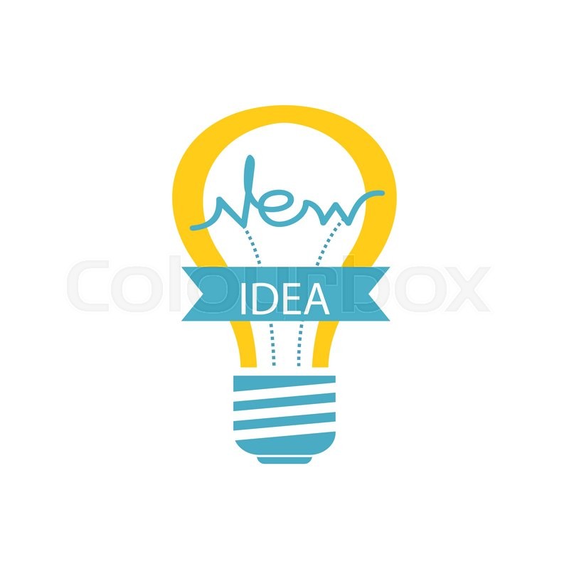 800x800 Idea Concept Background. Glowing Yellow Light Bulb As Inspiration
