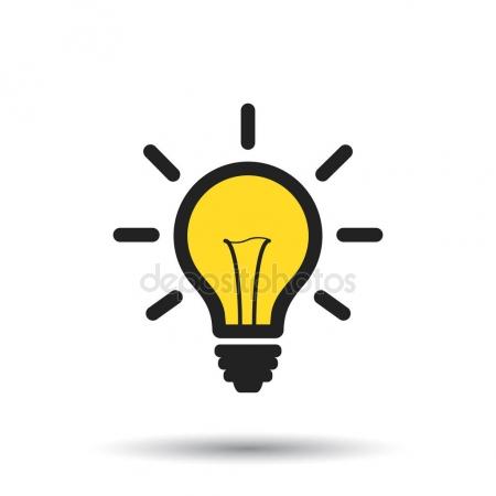 450x450 Light Bulb Line Icon Vector, Isolated On White Background. Idea