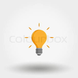 320x320 Light Bulb. Exclamation Point. Idea. Icon For Web And Mobile