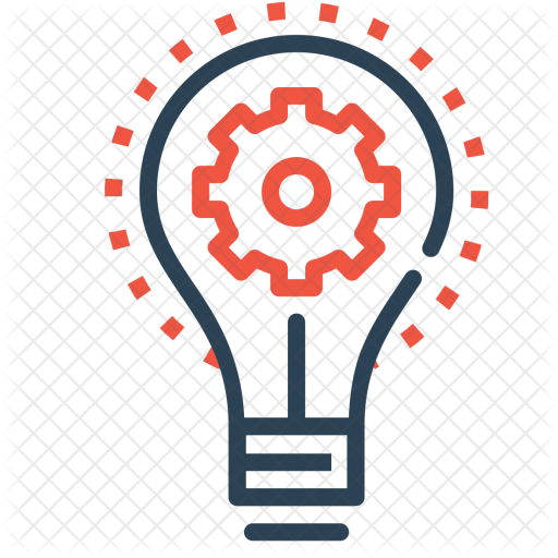 512x512 Bulb, Idea, Imagination, Light, Innovation, Setting, Gear Icon