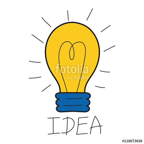 499x500 Drawing Idea Light Bulb Concept Creative Design. Vector Idea Lamp