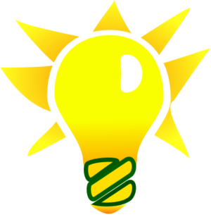 300x308 Light Bulb And A Star Vector Clip Art