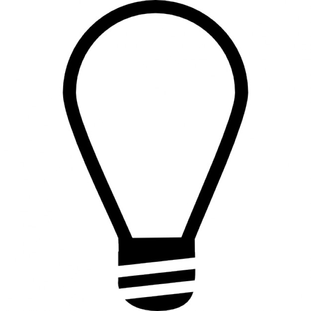626x626 Lamp Light Bulb Outline Icons Free Download