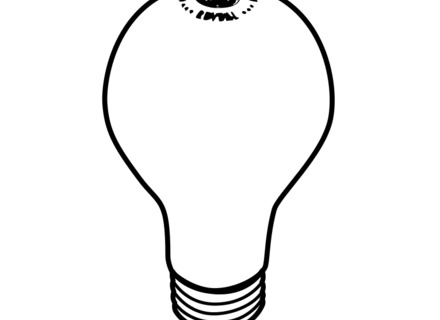 440x320 Christmas Light Bulb Outline Clipart Clipartfest
