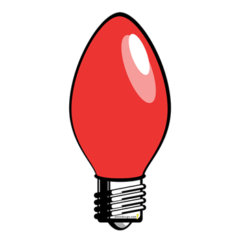 350x350 Light Bulb Clipart Red Christmas