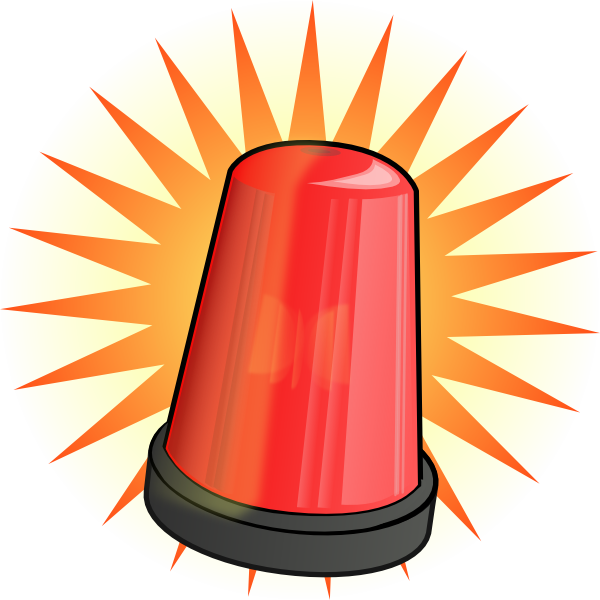 600x600 Orange Light Alarm Clip Art