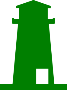 222x298 Green Lighthouse Clip Art