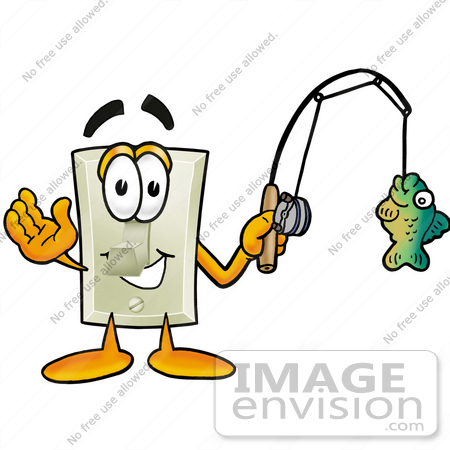 450x450 Clip Art Graphic Of A White Electrical Light Switch Cartoon
