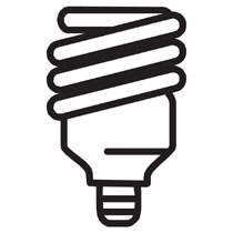 210x210 Fluorescent Light Bulbs Clipart
