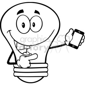 300x300 Royalty Free 6162 Royalty Free Clip Art Light Bulb Character