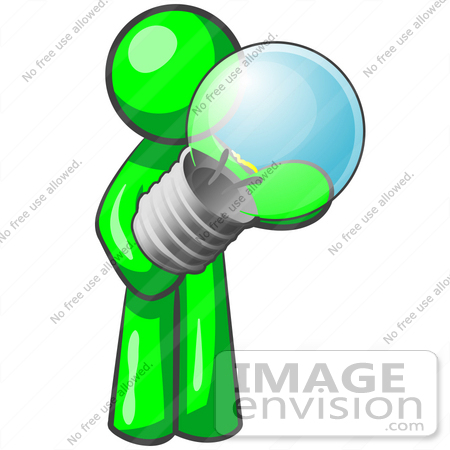 450x450 Cliprt Graphic Of Green Guy Character Standingnd Holding