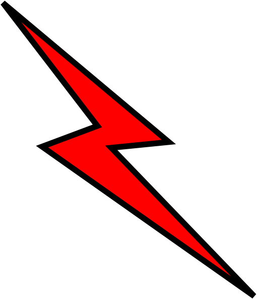 510x595 Red Lightning Bolt Clipart