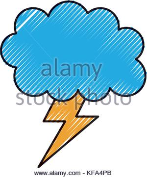 300x363 Cartoon Lightning Bolt And Cloud Stock Vector Art Amp Illustration
