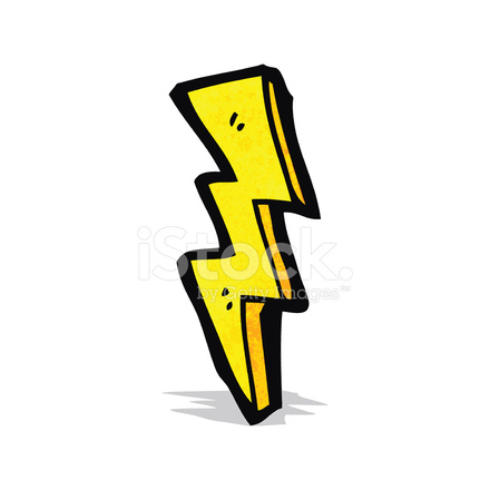 440x440 Cartoon Lighting Bolt Stock Vector
