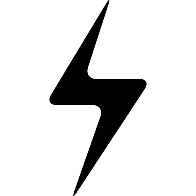 626x626 Black Lightning Bolt Symbol Icons Free Download