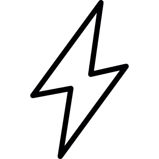 626x626 Lightning Bolt Outline Icons Free Download