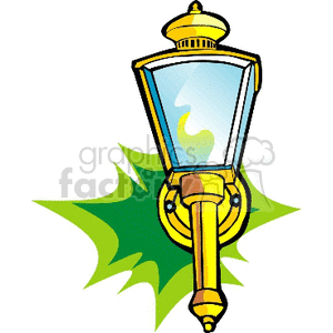 300x300 Royalty Free Gold Outdoor Light 153606 Vector Clip Art Image