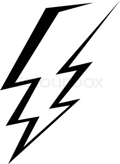 234x320 Vector Lightning Bolt Icon On Black Eps10 Stock Vector Colourbox